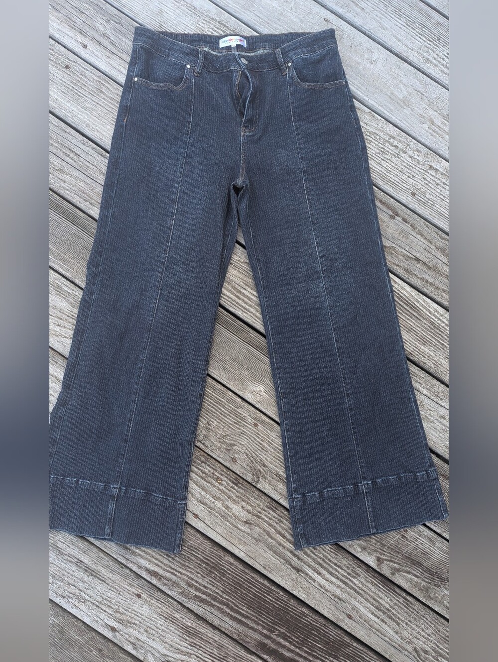 Women’s Risen Dark Wash Wide-Leg Jeans